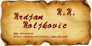 Mrđan Moljković vizit kartica